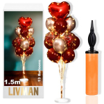 &Otilde;hupallialus LIVMAN LX-01 13 &otilde;hupalliga, 2 LED-valgusriba ja komplektis &otilde;hupallipump, 1,5m