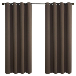 Pimendav sametist kardin r&otilde;ngastega Rose Home Fashion pruun 225 x 140 cm 2 tk.