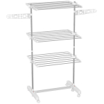 Kokkupandav pesukuivati ratastega, 3 taset, 80-142x55x152 cm