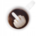 Naljakas kruus peidetud žestiga humoorikas Up Yours Prank kingitus 300ml thumbsUp!