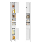 Vannitoa kapp 19,5x21,4x180 cm Valge MDF