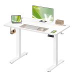 K&otilde;rgust reguleeritav kirjutuslaud 100x60x72-120 cm valge teras
