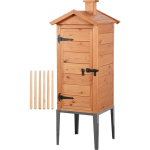 Puidust suitsuahi kuusest roostevaba alusega 200L 100cm 15&ndash;20kg 6 konksu kuumaks ja k&uuml;lmsuitsutamiseks 330398 Browin