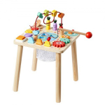 Tegevuslaud, 8-&uuml;hes Montessori puidust &otilde;pilaud, 32x32x46.5 cm