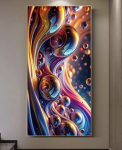 5D teemantmosaiik, 50 x 100 cm, ilma raamita.