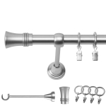 Metallist &uuml;ksikud kardinavarred 320 cm 19 mm 19 mm kroomitud matt Prince r&otilde;ngad swagidele