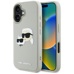Karl Lagerfeld 3D kummist kahepealine iPhone 16 kaitse&uuml;mbris, liivav&auml;rvi