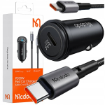 Autolaadija USB-C LED-tulega ja USB-C kaabliga 1 m, Automobilinis įkroviklis USB-C su LED ir USB-C kabeliu 1 m