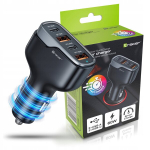Autolaadija 60W 4 porti USB-C USB-A, Automobilinis įkroviklis 60W 4 jungtys USB-C USB-A