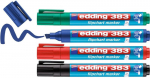 Edding E-383 markerid pabertahvel, 1-5 mm, 4 tk., v&auml;rvide segu
