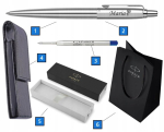 Parker Jotter Stal Ct pliiats graveeringu ja &uuml;mbrisega