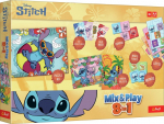 Lauam&auml;ngude komplekt Trefl Disney Stitch 8in1 Mix&Play perem&auml;ngud, pusled, m&auml;lum&auml;ng