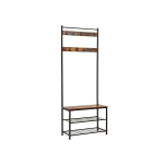 Riiul Mantlitele 70x32.5x175 cm Pruun Must Teras