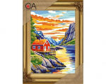 Kanvaa pildiga - tikkimiskomplekt, 22x30cm, Collection D'Art, 6343K
