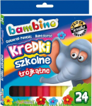 Bambino kolmnurksed pliiatsikriidid 24 v&auml;rvi