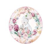 Lihav&otilde;tted J&auml;nku &Uuml;mmargune Vaip, Lilled Motiiv., 80 cm (31,5 colio)