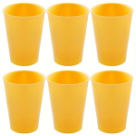 Plastikust tassid, 6 tk,, Kollane