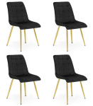 4 s&ouml;&ouml;gitooli komplekt Split, 88x46x40 cm, must