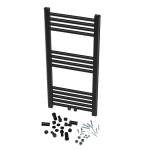 Vannitoa radiaator redelradiaator Granitan Raven 90x40cm must