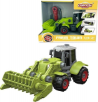Traktor koos t&ouml;&ouml;riistadega 1:16, lastele alates 3 a