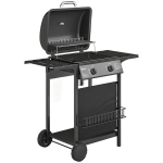 Gaasigrill 5 kW, 2 p&otilde;letit, BBQ grillk&auml;ru termomeetri ja k&uuml;lgriiulitega
