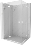 Mexen Lunar L Duo du&scaron;ikabiin, vasak, 85 x 75 cm, l&auml;bipaistev, valge - 834L-085L-075P-20-00