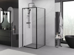 Mexen Exo du&scaron;ikabiin, avanemismehhanismiga, 75 x 75 cm, l&auml;bipaistev, must - 8181-075-075-70-00