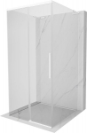 Mexen Rox-3S L 3-seinaline liuguksena du&scaron;ikabiin 120 x 120 cm, l&auml;bipaistev, valge - 8C2L-120-120-20-00-3S