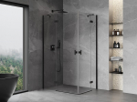 Mexen Mist-H Duo vasakpoolne pendelvee du&scaron;inurk 120 x 80 cm, l&auml;bipaistev, must - 8A5-120L-080P-70-00