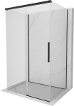 Mexen Rox-3S 3-seinaline liugklaasidega du&scaron;inurk 115 x 70 cm, l&auml;bipaistev, must - 8C2-115-070-70-00-3S