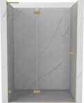 Mexen Lunar L du&scaron;iuks vasakutega 130 cm, l&auml;bipaistev, harjatud kuldne - 834L-130-000-55-00-L