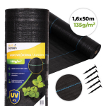 Umbrohut&otilde;kkekangas 135 g/m&sup2;, M&otilde;&otilde;dud: 1,6 x 50 m