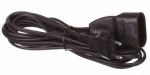 Pikenduskaabel 1 pistikupesa 5m must IP20 230V