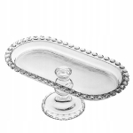 L&auml;bipaistev ovaalne kristallklaasist taldrik 25x13cm 1 tk, 25x13 cm
