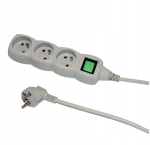 Pikendus 3-pistikupesa ribad koos l&uuml;litiga hall 250 V IP20 3m