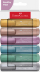 Tekstimarkerite komplekt Faber-Castell 46 metallik 6-v&auml;rvi, Tekstimarkerite komplekt Faber-Castell 46 metallik 6-v&auml;rvi