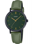 Casio Ltp-vt02bl-3a nahast rihmaga naiste k&auml;ekell