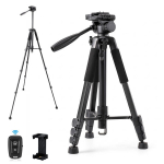 Statiiv Alumiiniumist foto- ja videostatiiv telefonihoidiku ja Bluetooth-puldiga DM65