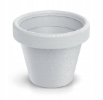&Uuml;mmargune plastikust lillepott valge 29,8 cm Origina