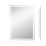 Vannitoa peegel LED-valgusega, IP44, puuteandur, 60x80 cm, 1 tk