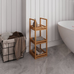 Bambusest riiul, 70x26x26 cm, 3 taset, 1 tk