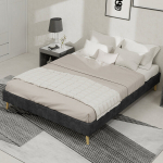 Voodiraam, 140x200 cm, hall, hollandi samet, 1 tk