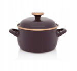 Emailpott "bordeaux" 16 cm, 2,2 L