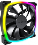 Montech Arvutikorpuse ventilaator AX120PWM AX120PWMBLACK, 120mm, 720-1760RPM, 1x9 labad, 27dB, 1.8mmH2O, RGB valgustus