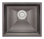 Roostevabast terasest valamu D5843HT BLACK sifooniga 1,0 mm