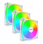 Montech Korpuse ventilaator RX120 PRO WHITE 3 IN 1, 120mm, 12V, 1600RPM, 1.63mmH2O, HDB, 3x20 LED, RGB juhtimisseade