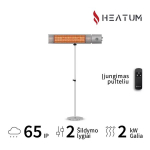 Heatum H2000R URBAN SILVER infrapuna soojuskiirgur koos statiiviga