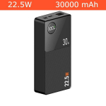 Cyke Q8 30000mAh 22,5W kiirlaadimisega mobiilne akupank LED-ekraaniga (Power Bank)