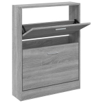 vidaXL jalatsikapp, hall Sonoma tamm, 59 x 17 x 81 cm, tehispuit