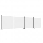 vidaXL 4 paneeliga ruumijagaja, valge, 698x180 cm, kangas